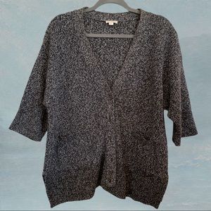 GAP Short Cardi in Black/White Knit